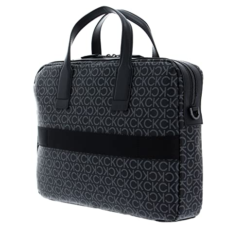 Calvin Klein Warmth Monogram Laptop Bag Black Monogram