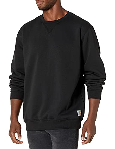 Carhartt Midweight Crewneck Sweatshirt, Black, XL para Hombre