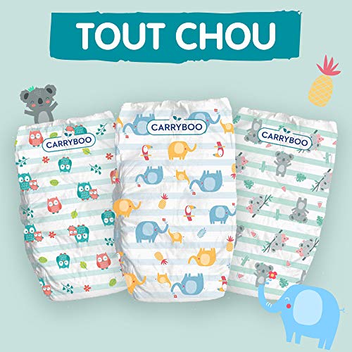 CARRYBOO Pañales ecológicos Dermo-Sensitives 12-25 kg, talla 5, lote de 3 (132 capas)