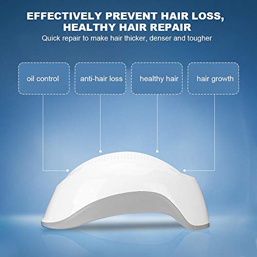 Casco para el crecimiento del cabello, Casquillo del crecimiento del pelo del laser de las virutas de luz 180pcs para el sistema de hombres y mujeres La luz roja estimula los folículos pilosos