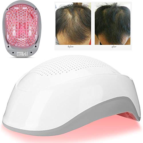 Casco para el crecimiento del cabello, Casquillo del crecimiento del pelo del laser de las virutas de luz 180pcs para el sistema de hombres y mujeres La luz roja estimula los folículos pilosos