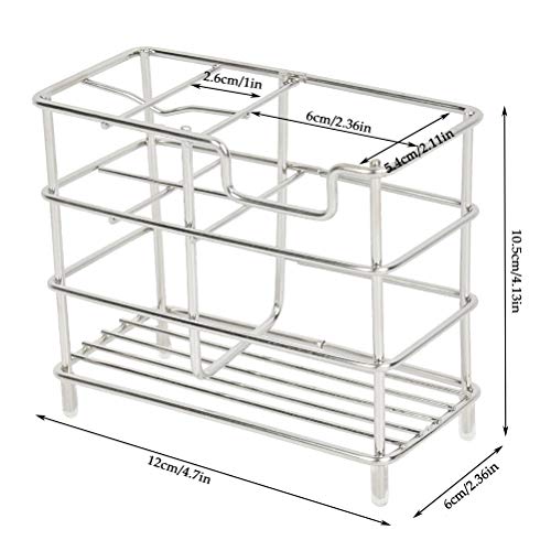 CENBEN 2pcs Soporte para Cepillo de Dientes,Porta Organizador Cepillo de Dientes y Pasta de Acero Inoxidable, Tocador Encimera de Baño,Accesorios para Baño,Portacepillos de Dientes Multifuncional