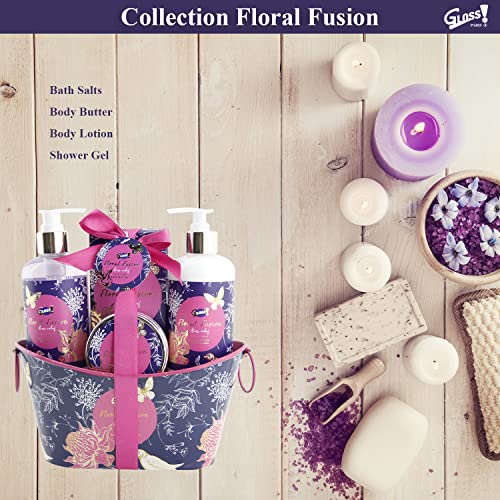 Cesta de cuidado de la belleza - baño - Lys - freesia - Floral Fusion Collection