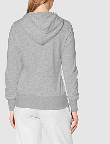 Champion Classic Small Logo Hooded Full Zip Sweatshirt Sudadera con Capucha, Gris Claro, XL para Mujer