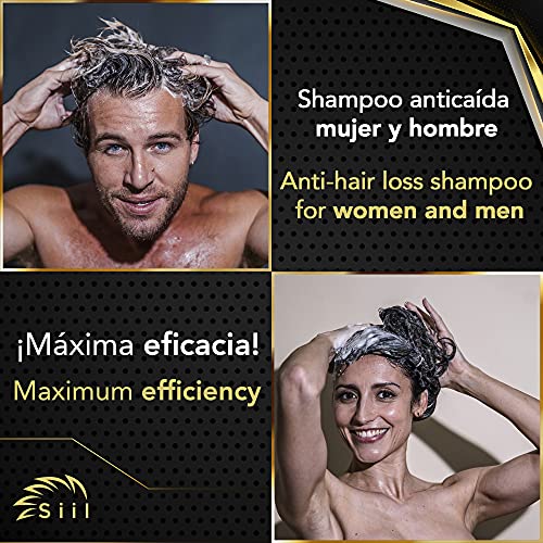 Champu anticaida - 250 ml. Champu de cabello crecimiento, fortalecimiento capilar, brilla, nutre, restaura y regenera cabellos y raíces. Champu natural certificado por la ciencia.