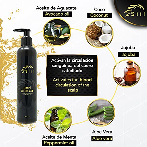 Champu anticaida - 250 ml. Champu de cabello crecimiento, fortalecimiento capilar, brilla, nutre, restaura y regenera cabellos y raíces. Champu natural certificado por la ciencia.