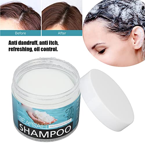 Champú Exfoliante con Sal Marina de 240 Ml, Champú para Limpieza Profunda del Cuero Cabelludo, Control de Aceite Refrescante para el Cabello, Champú para Cabello Seco Graso Y Anticaspa, Acondicionador