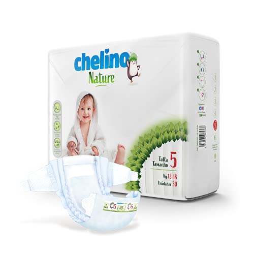 Chelino Nature Pañal Infantil Talla 5 (13-18 kg), 180 Pañales