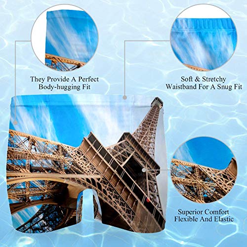 CHINFY - Bañador para hombre, diseño de la famosa Torre Eiffel París Francia Multicolor multicolor M