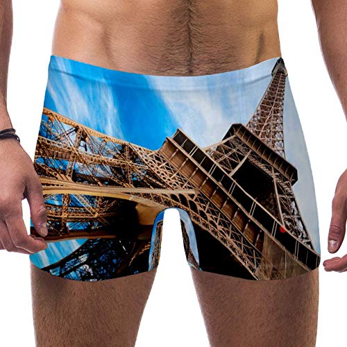 CHINFY - Bañador para hombre, diseño de la famosa Torre Eiffel París Francia Multicolor multicolor M