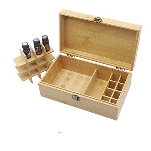 CHSEEO Caja de Almacenaje de Aceites Esenciales, 25 Botellas Aceite Contenedor Organizador Cosméticos Expositores Estantes para Esmaltes de Uñas, Perfumes, Labiales, Aceite Esencial #7