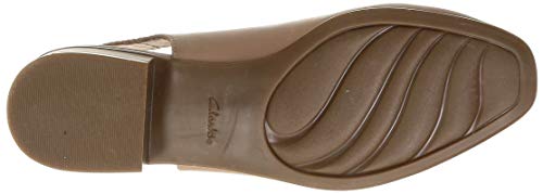 Clarks Juliet Monte, Sandalias de Talón Abierto Mujer, Praline de Piel de Color Rosa, 38 EU