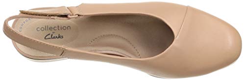 Clarks Juliet Monte, Sandalias de Talón Abierto Mujer, Praline de Piel de Color Rosa, 38 EU