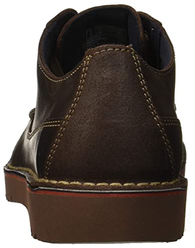 Clarks Vargo Plain, Zapatos de Cordones Derby Hombre, Marrón (Dark Brown Leather), 45 EU