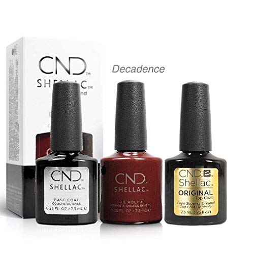 CND Shellac Decadence plus Base Coat plus Top Coat, Esmalte de gel de uñas - 22 ml