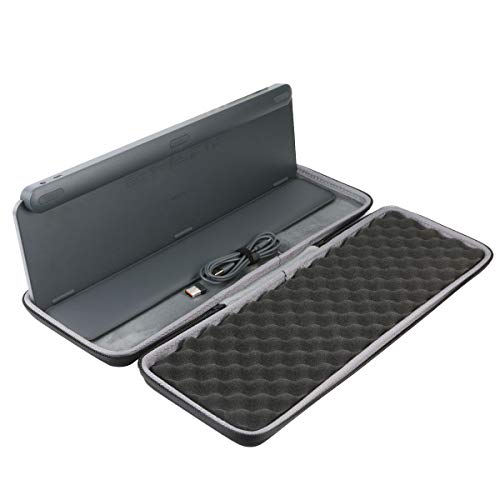 co2CREA Duro Viajar Caja Estuche Funda para Logitech MX Keys Advanced Teclado Inalámbrico(Funda Solo,Case Only)(Funda para MX Keys Keyboard, Negro)