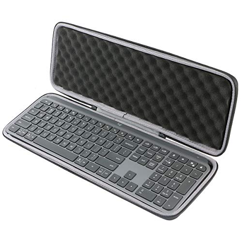 co2CREA Duro Viajar Caja Estuche Funda para Logitech MX Keys Advanced Teclado Inalámbrico(Funda Solo,Case Only)(Funda para MX Keys Keyboard, Negro)