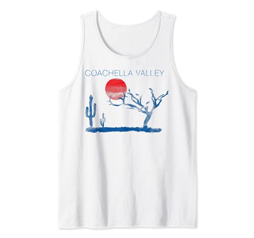 Coachella Valley Desert Watercolor Travel Camiseta sin Mangas