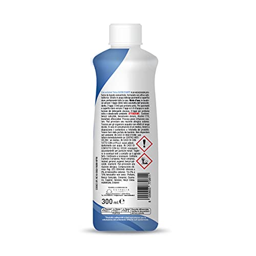 COCCOLATEVI Ambientador higienizante Talco, 6 paquetes de 300 ml, esencia para usar como perfume para la colada, ambientador de casa o limpiador de suelos.