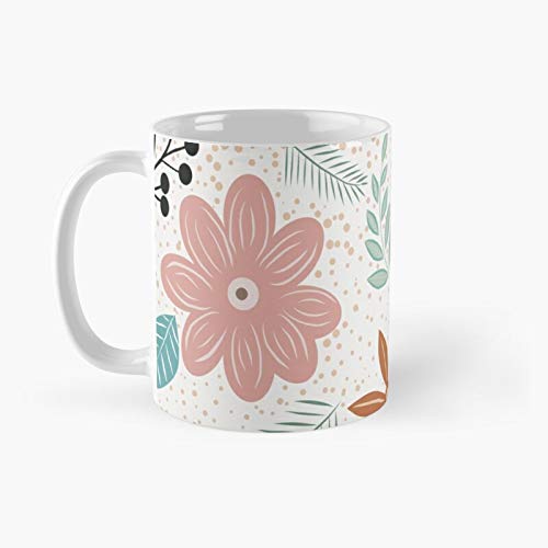 Coloridas flores de verano clásicas taza de flores, para el día del padre, el mejor regalo de la madre para la familia y tus amigos, tú mismo, tazas de café divertidas de 11 onzas