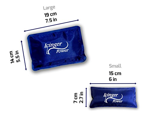 Compresa de hielo Icinger Power - 120gr (4.2 oz) - 15x7cm (5.9"x2.7") - cubierta de nylon anti derrames - gel altamente enfriable