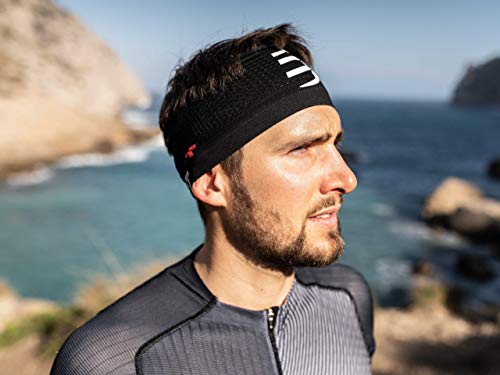 COMPRESSPORT Headband On/Off Cinta, Unisex-Adult, Negro, Talla Unica