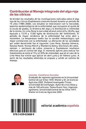 Contribucion Al Manejo Integrado del Alga Roja de Los Citricos: Nocividad, epidemiología, señalización y control del alga roja de los cítricos