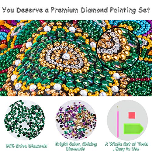 Coolzon Diy 5D Diamond Painting Kit Completo, Pintura Diamante 5d Completo Diamont Paintings Bordado de Punto de Cruz Manualidades para Decoración de Pared, Flor de Datura