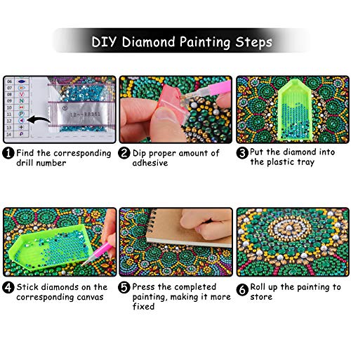 Coolzon Diy 5D Diamond Painting Kit Completo, Pintura Diamante 5d Completo Diamont Paintings Bordado de Punto de Cruz Manualidades para Decoración de Pared, Flor de Datura