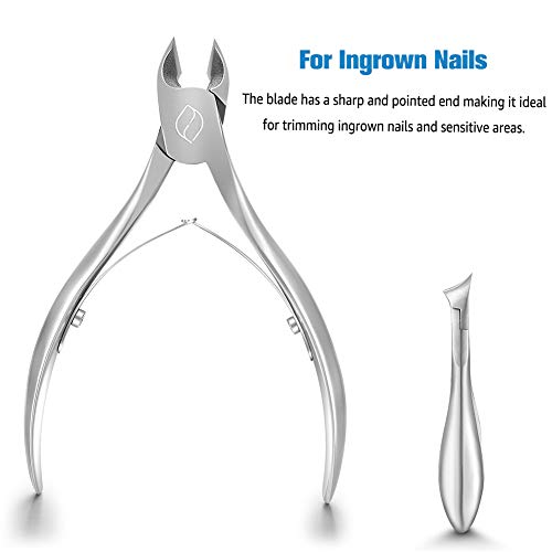 Cortadora de Uñas FERYES Para Uñas Encarnadas o Gruesas, Fúngicas o Encarnadas - Mango Grande Cortador de Uñas de Olécranon de Acero Inoxidable 4R13 - Se Recomienda Podólogo, FL-N204