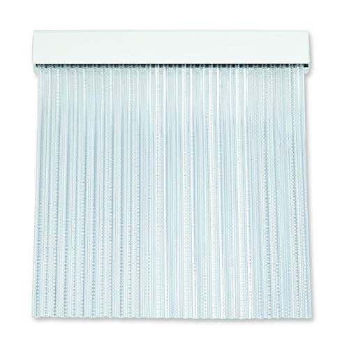 Cortinas Exterior Puerta | Material Plastico PVC y Barra Aluminio | Ideal para Terraza y Porche | Antimoscas | Transparente | 210 * 90