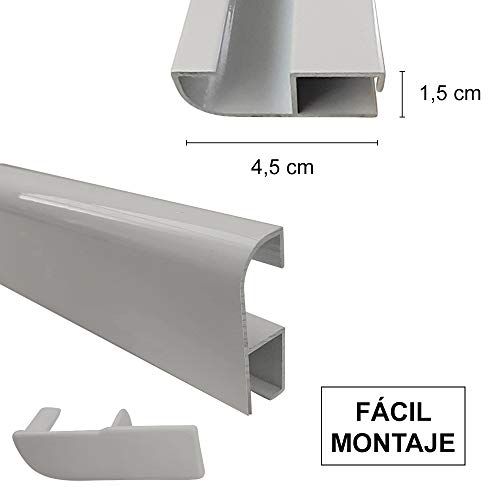 Cortinas Exterior Puerta | Material Plastico PVC y Barra Aluminio | Ideal para Terraza y Porche | Antimoscas | Transparente | 210 * 90