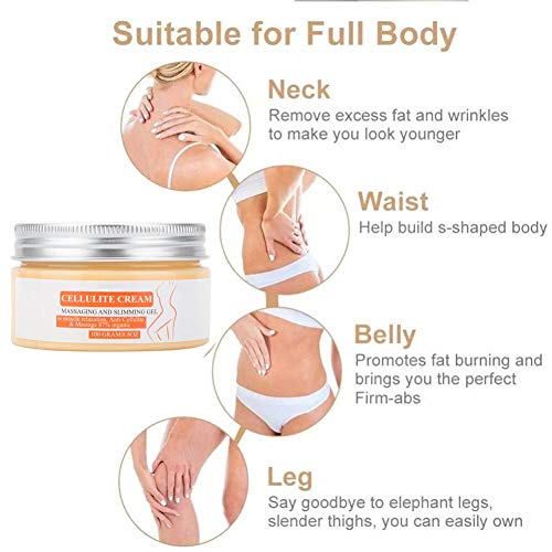 Crema Adelgazante Corporal, 100g Crema Anticelulítica para Quemar Grasa Brazo Cintura Pierna de Peso Corporal Piel Tensa Crema para el Cuerpo