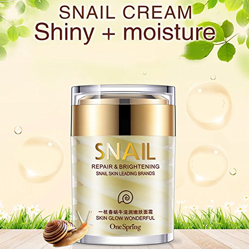 Crema facial de caracol, crema hidratante facial antienvejecimiento y arrugas extracto de caracol crema de día y noche para tensar la piel