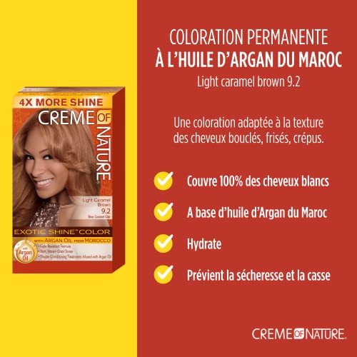 CREME OF NATURE ARGAN COLOR LIGHT CAREMEL BROWN 9 2