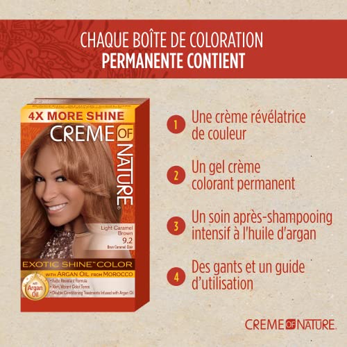 CREME OF NATURE ARGAN COLOR LIGHT CAREMEL BROWN 9 2