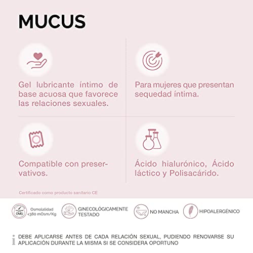 CUMLAUDE Mucus - Gel Lubricante Íntimo que Reduce la Sequedad Vaginal - 30 ml