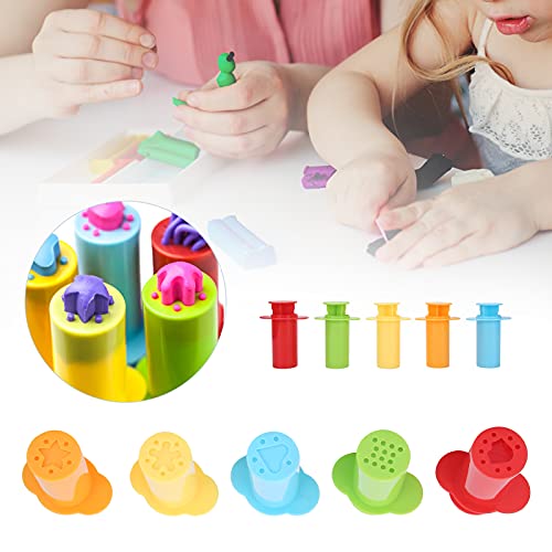 Cuque Venta Loca Molde de Plastilina, Exprimidor de Arcilla 5 Piezas para Niños Que Juegan a Plastilina