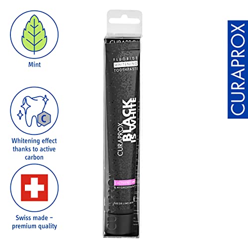 Curaprox Black is White Pasta de Dientes con Carbón Activado - 90 ml