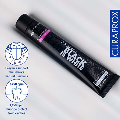 Curaprox Black is White Pasta de Dientes con Carbón Activado - 90 ml