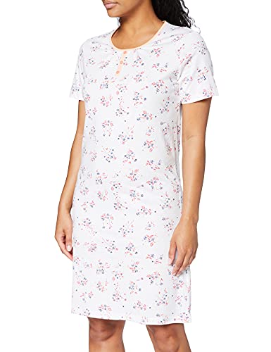 Damart Chemise de Nuit Camiseta de Punto de Jersey, Estampado Floral, S para Mujer