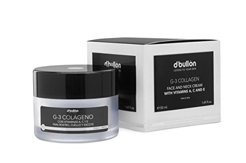 D'Bullón Crema facial G-3 Colágeno con Vitaminas A, C Y E Para Rostro, Cuello y Escote - 50 ml