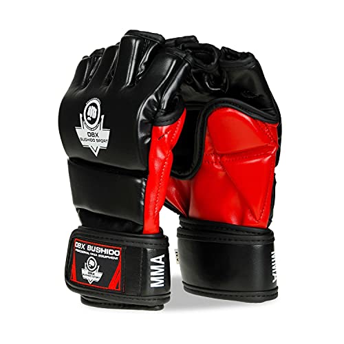 DBX Bushido MMA Guantes de boxeo para hombre, guantes de boxeo, artes marciales mixtas, protección de muñeca