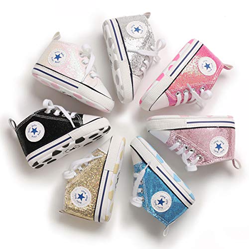 DEBAIJIA Bebé Primeros Pasos Zapatos 0-6M Niños Suave Suela Antideslizante Ligero Slip-on Zapatillas 17 EU Azul (Tamaño Etiqueta-1)
