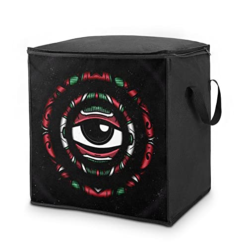 Deep Eyes ERDG Organizador de bolsas de almacenamiento de ropa de gran capacidad con asa reforzada cajas de almacenamiento para edredones mantas ropa de cama