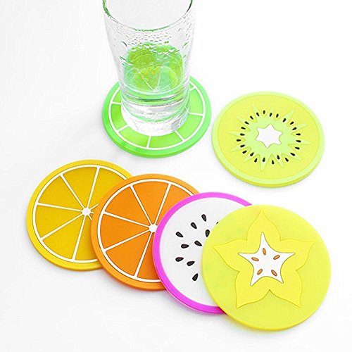 Demarkt Posavasos de Color de Frutas Posavasos de Aislamiento de Calor 8PCS - Aleatoriamente Enviado