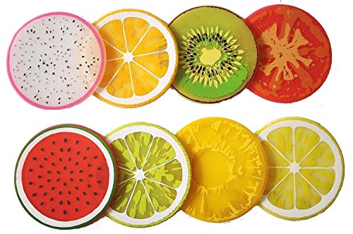 Demarkt Posavasos de Color de Frutas Posavasos de Aislamiento de Calor 8PCS - Aleatoriamente Enviado