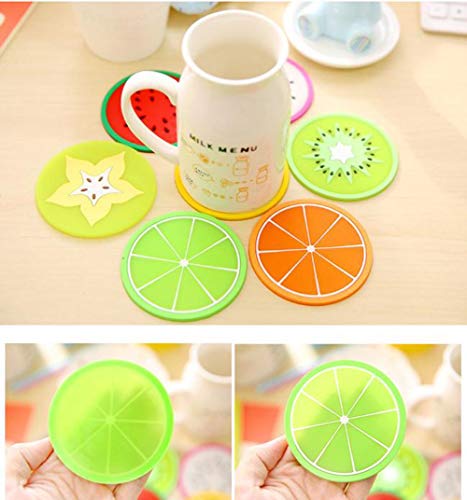 Demarkt Posavasos de Color de Frutas Posavasos de Aislamiento de Calor 8PCS - Aleatoriamente Enviado