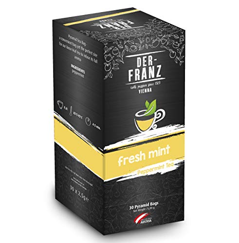 Der-Franz - Té de menta "Fresh Mint" en bolsitas piramidales, 30 x 2,5 g