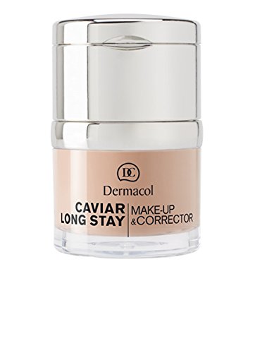 Dermacol Base Correctora de Maquillaje 2 en 1 de Larga Duración con Extracto de Caviar, Corrector de Manchas, Mate, Hipoalergénico, no Graso, Crema de Belleza Hidratante, Cobertura Total